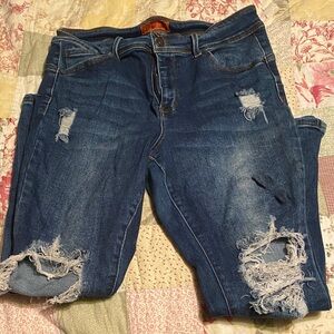 Wax Jean Butt I Love You Women's Classic Denim Distressed Jeans 14